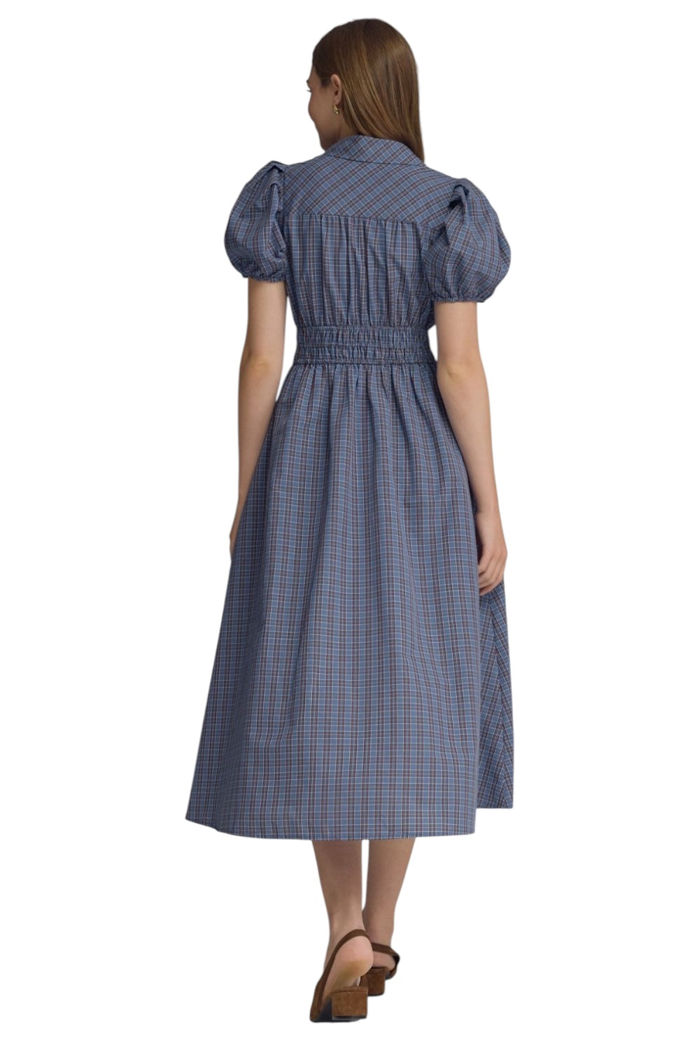 Tackett Plaid Midi Dress