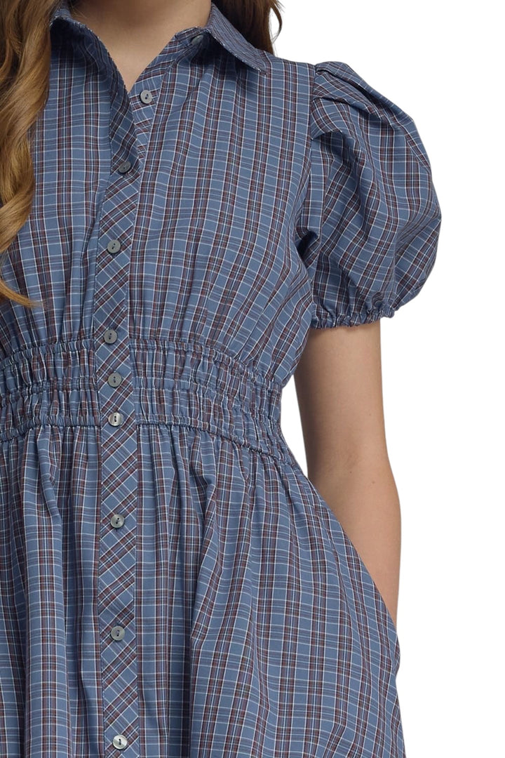 Tackett Plaid Midi Dress