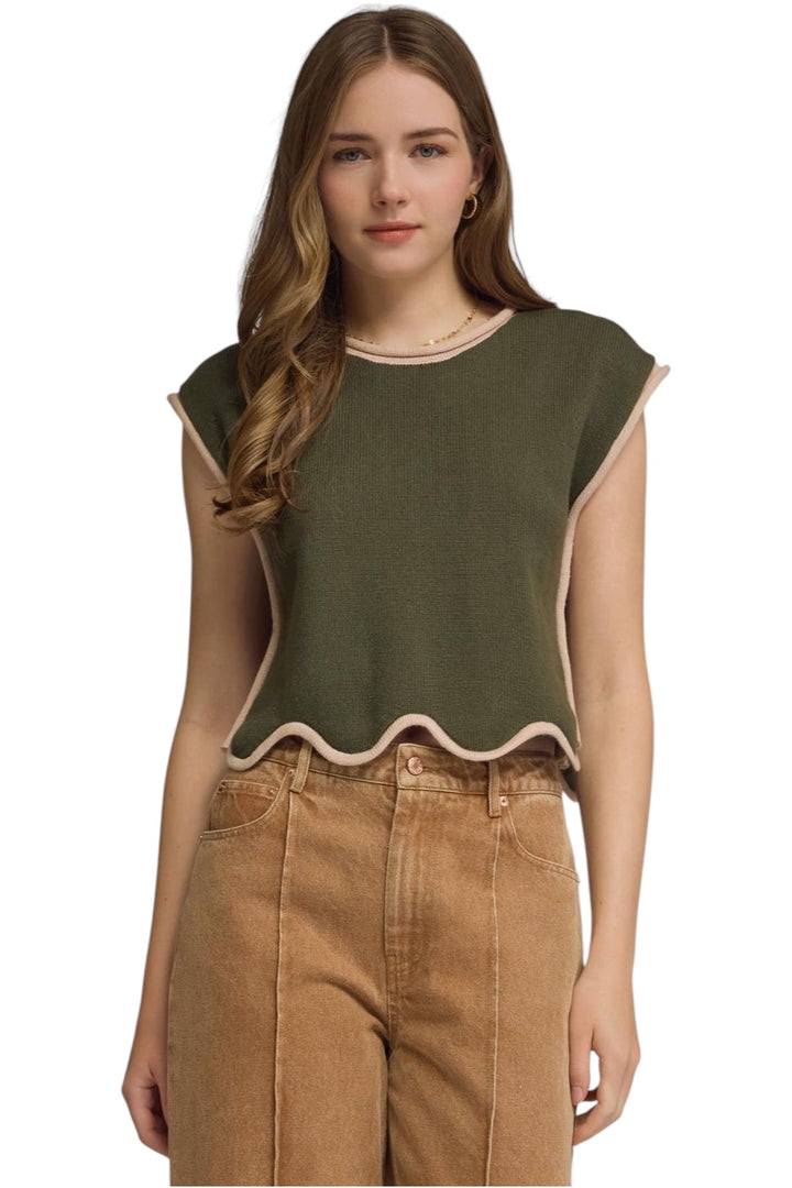 Atlas Scalloped Sweater Vest