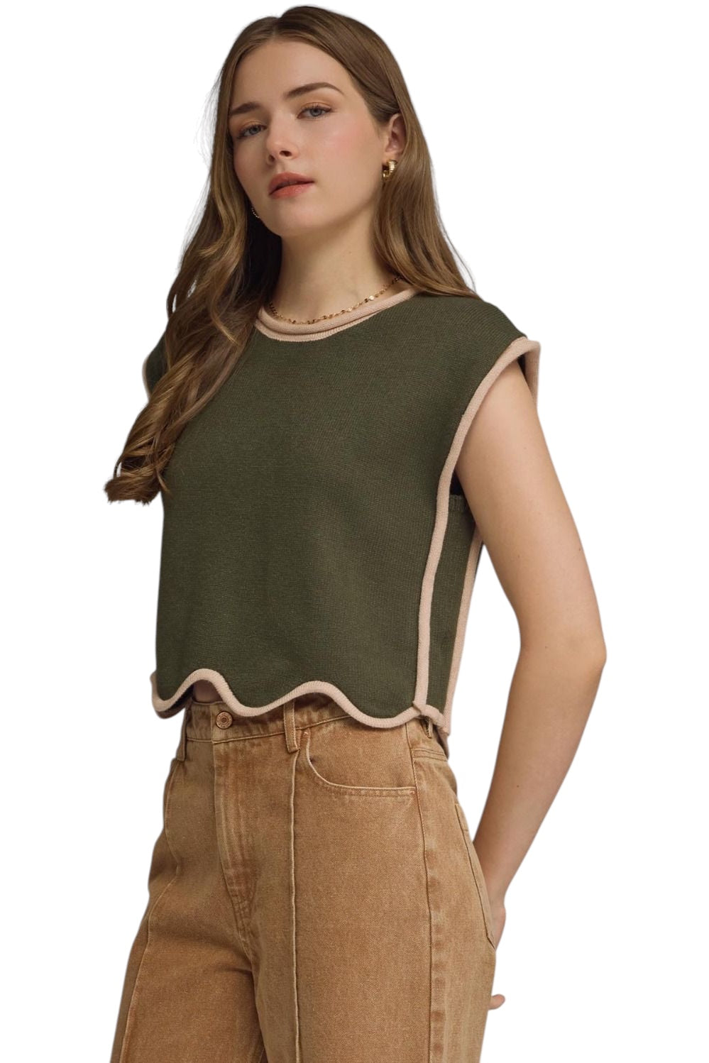 Atlas Scalloped Sweater Vest