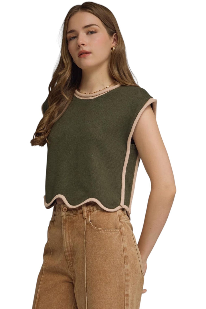 Atlas Scalloped Sweater Vest