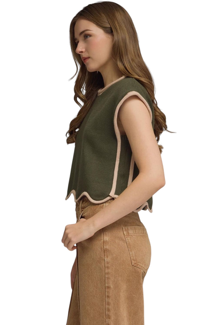 Atlas Scalloped Sweater Vest