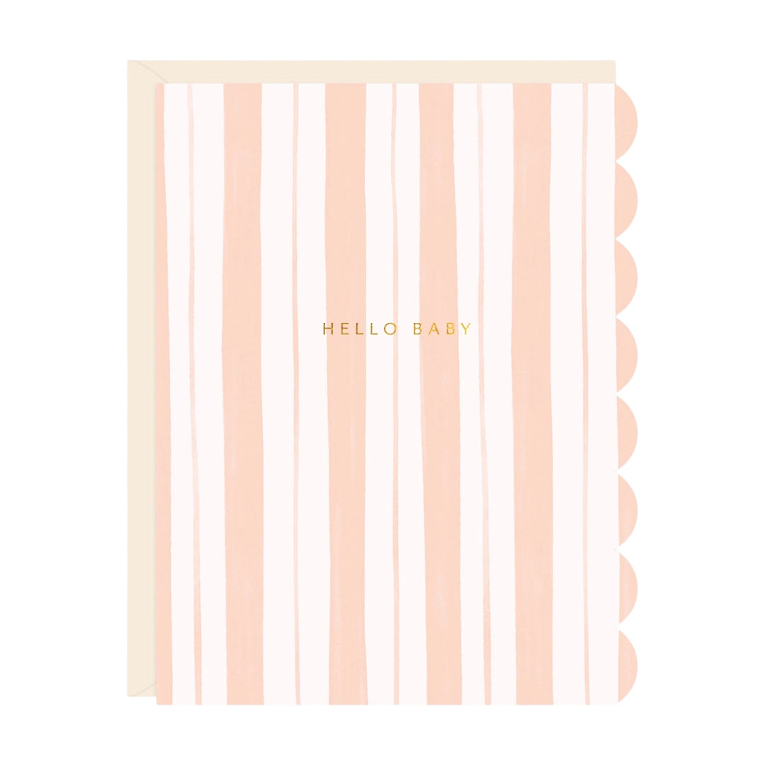 Pink Baby Stripes Card