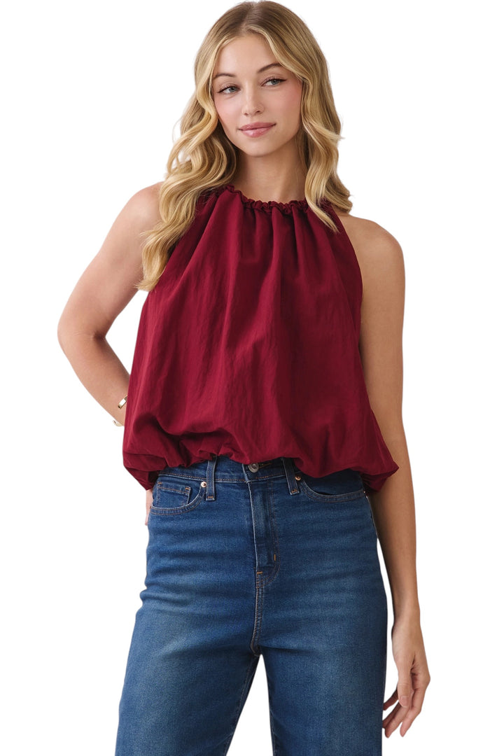 West Gathered Halter Top