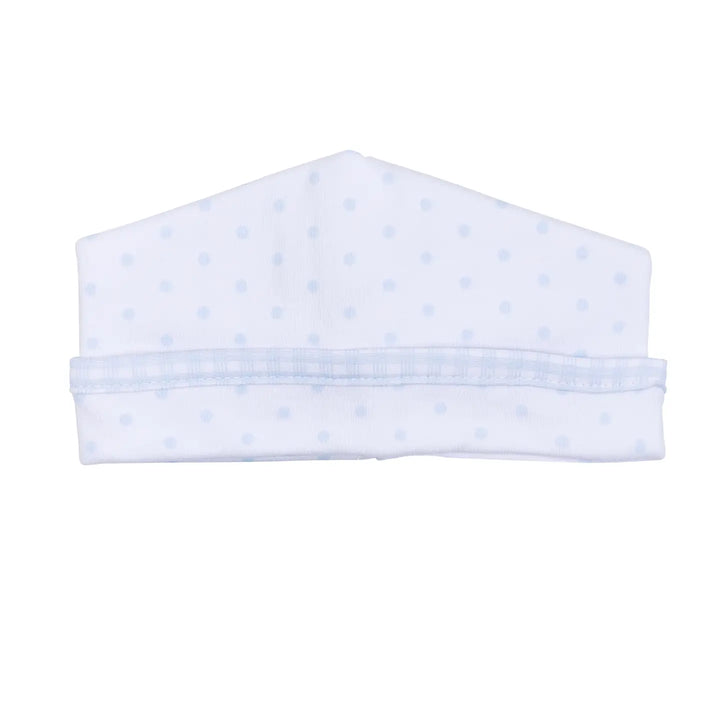 Gingham Dots Blue Hat