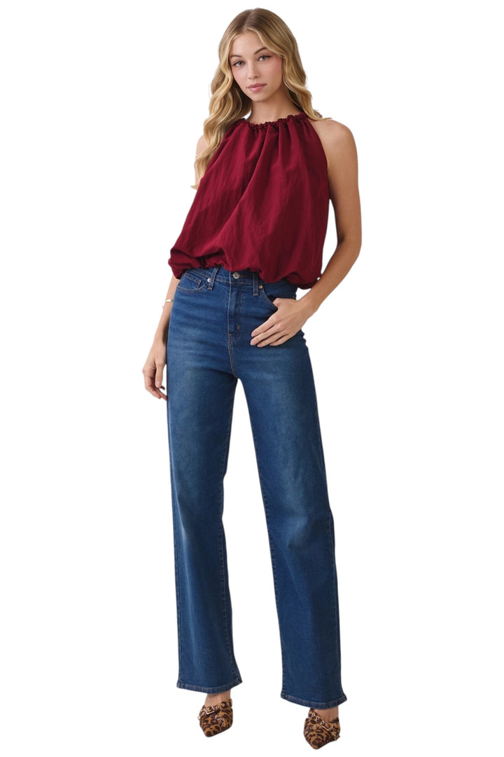 West Gathered Halter Top