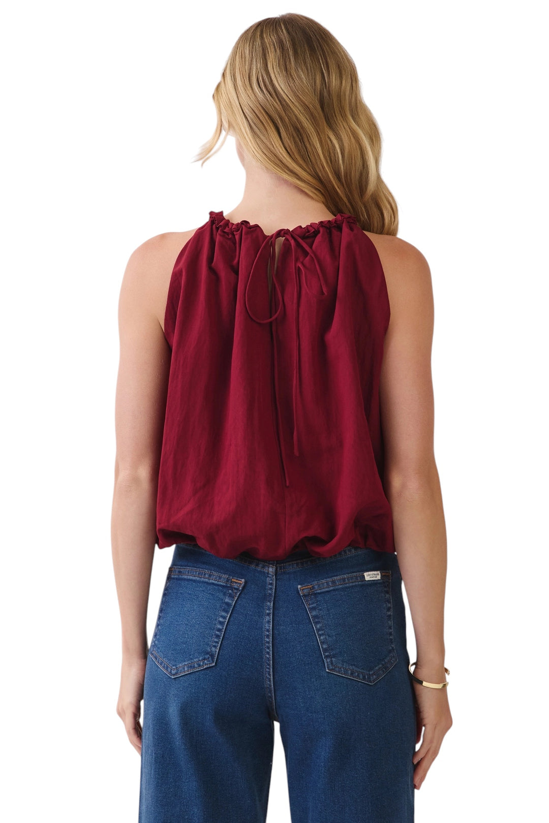 West Gathered Halter Top