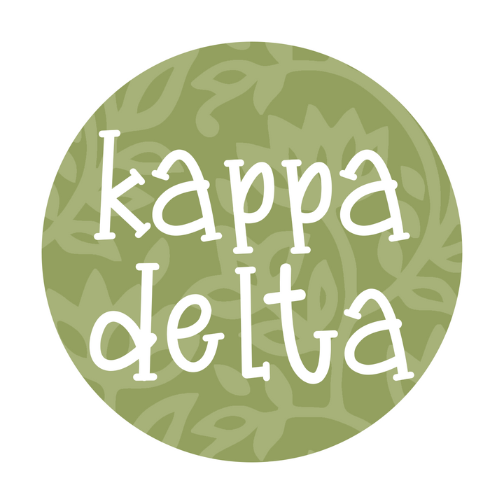 Floral Block Print Sorority Button