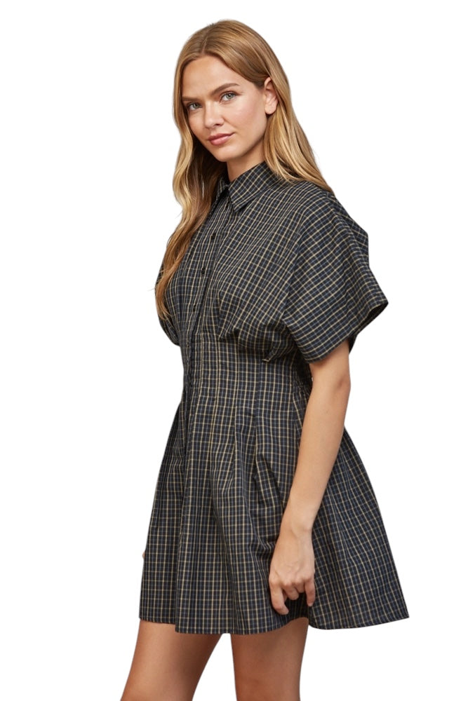 Pace Plaid Mini Dress