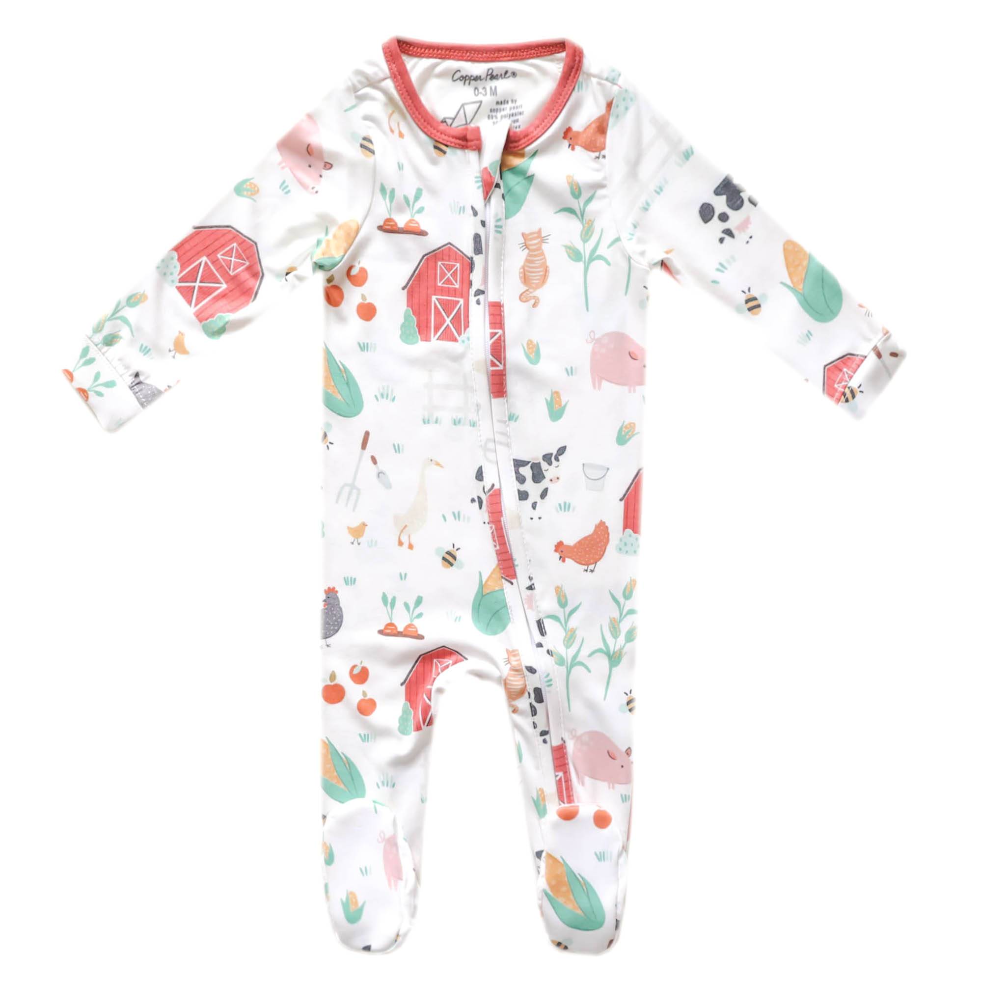 Farmstead Zip Up Footie Pajama The Cotton Market