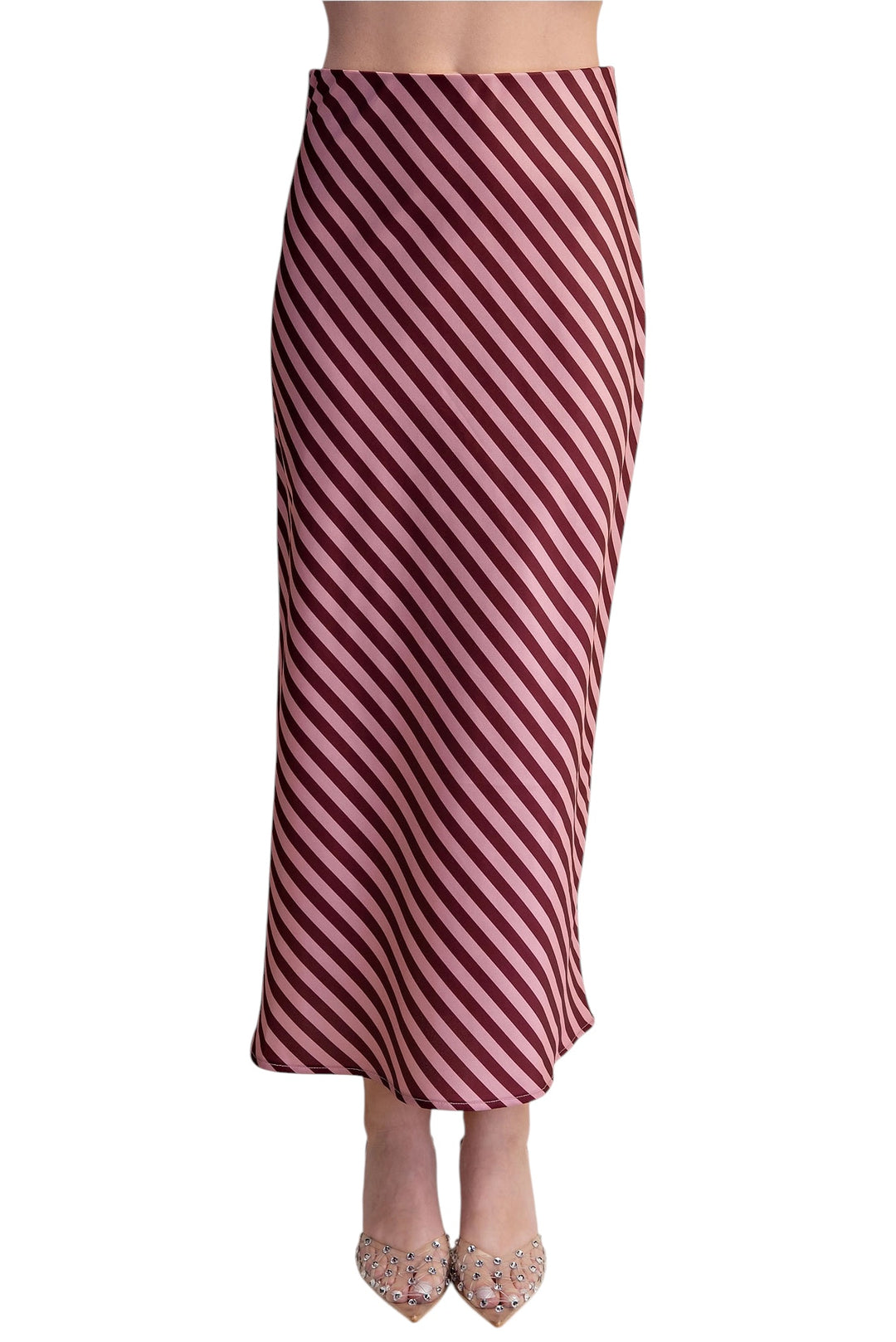 Galloway Satin Midi Skirt