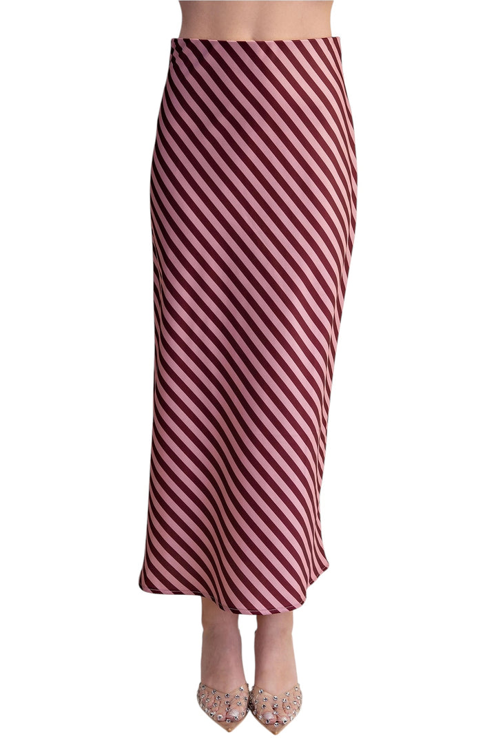 Galloway Satin Midi Skirt
