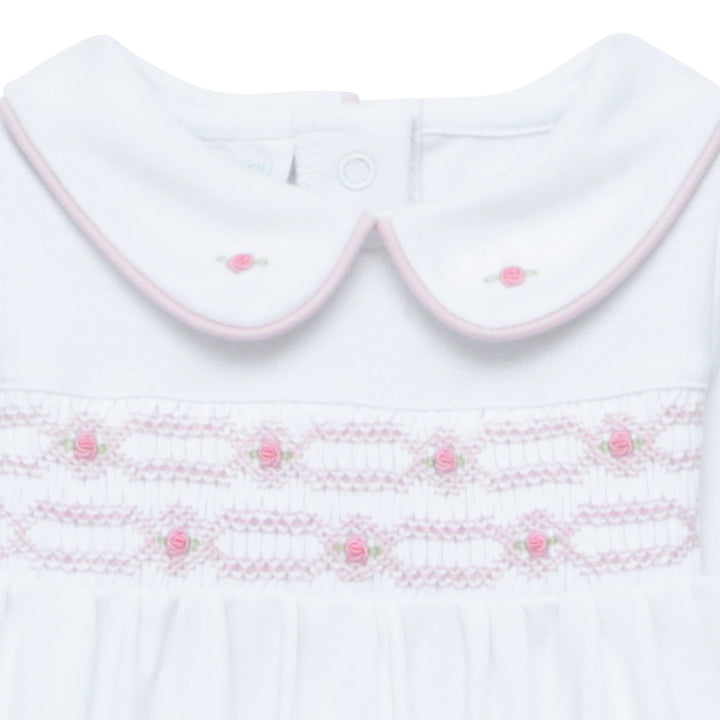 Poppy Smocked Footie