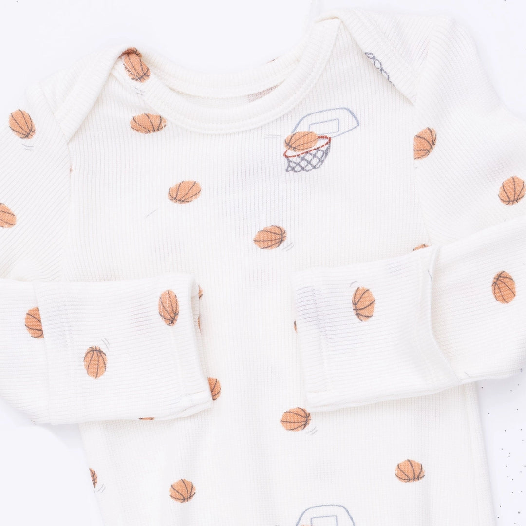 Mini Basketballs Knotted Gown &amp; Hat Set
