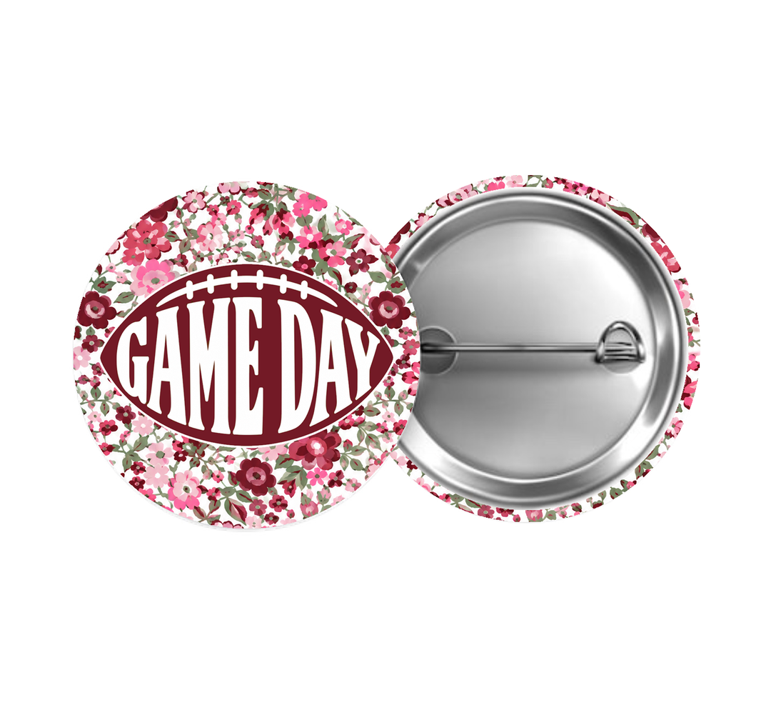 Game Day Floral Button