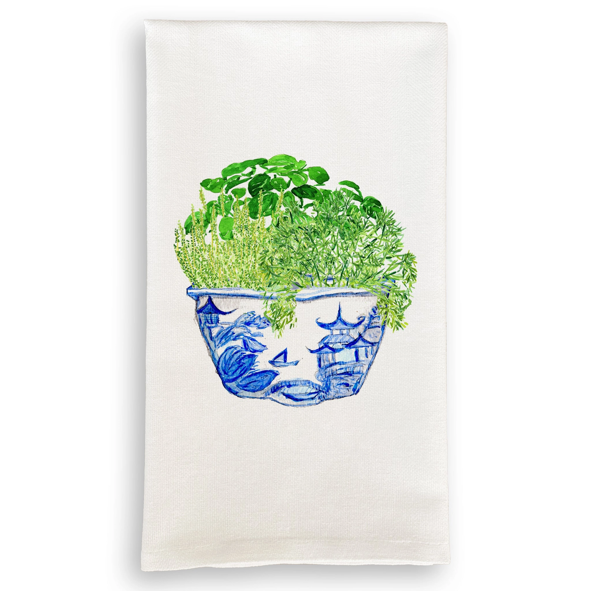 Herb Bowl Tea Towel