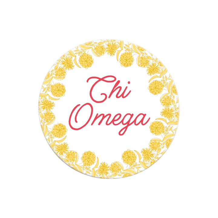Flower Ring Sorority Button