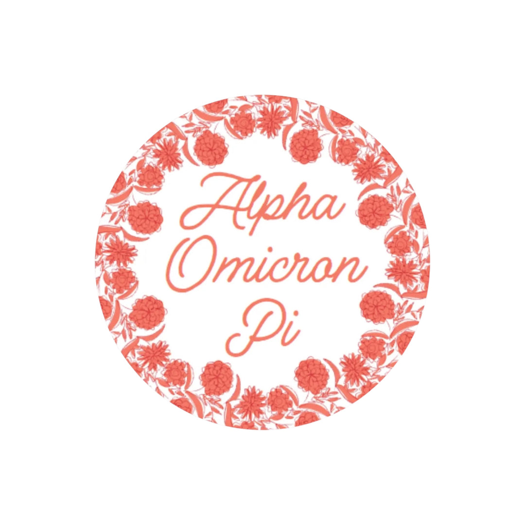 Flower Ring Sorority Button