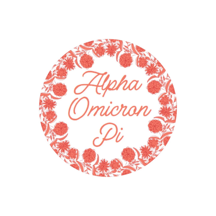 Flower Ring Sorority Button