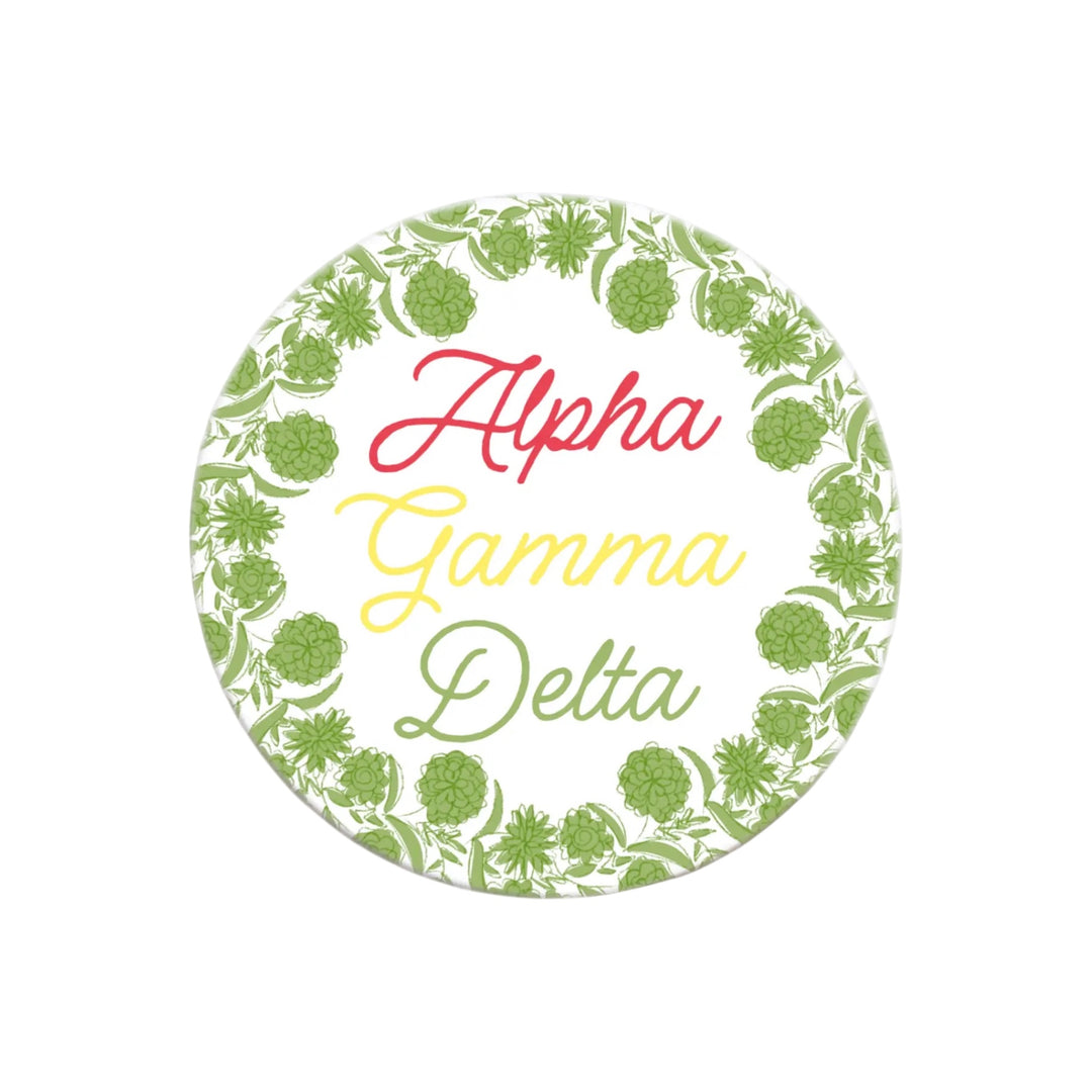 Flower Ring Sorority Button