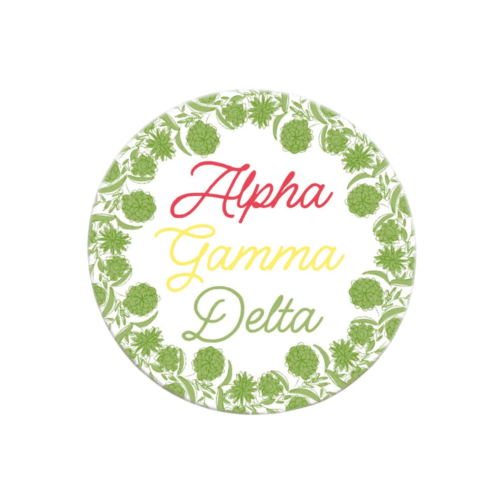Flower Ring Sorority Button