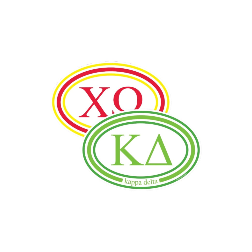 Classic Sorority Oval Sticker