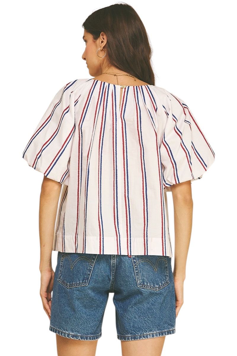 McKinley Striped Short Sleeve Top