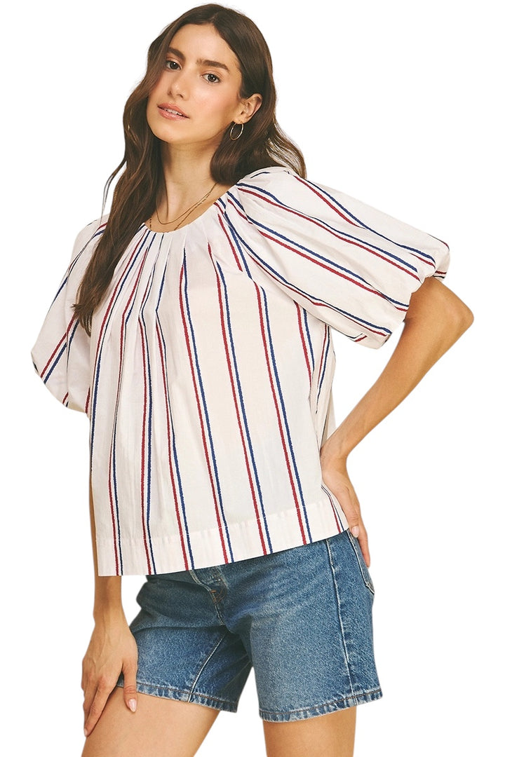 McKinley Striped Short Sleeve Top