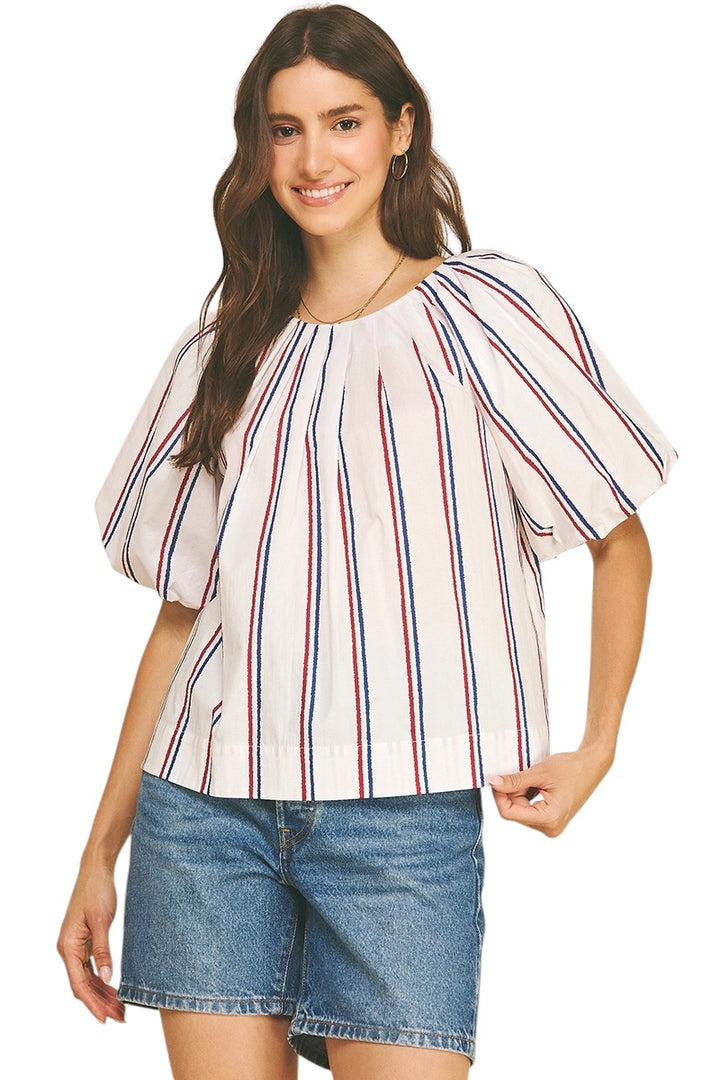 McKinley Striped Short Sleeve Top