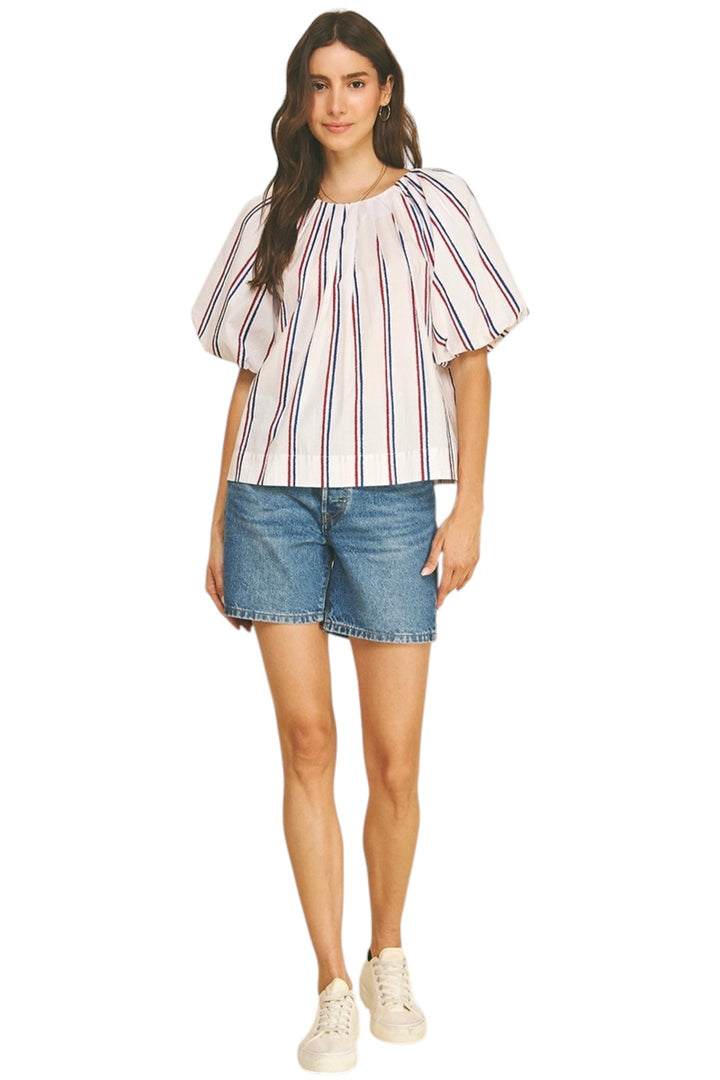 McKinley Striped Short Sleeve Top