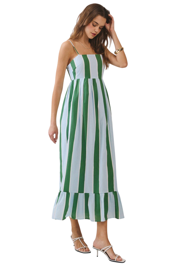 Polk Striped Maxi Dress