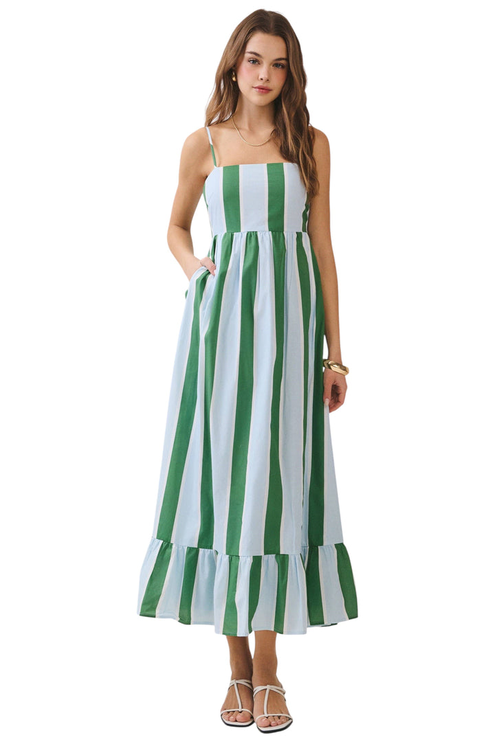 Polk Striped Maxi Dress