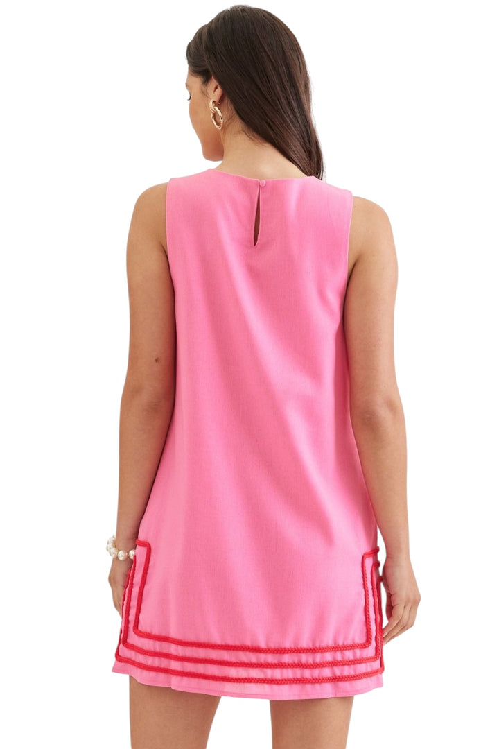 Fenwick Rope Trim Mini Dress
