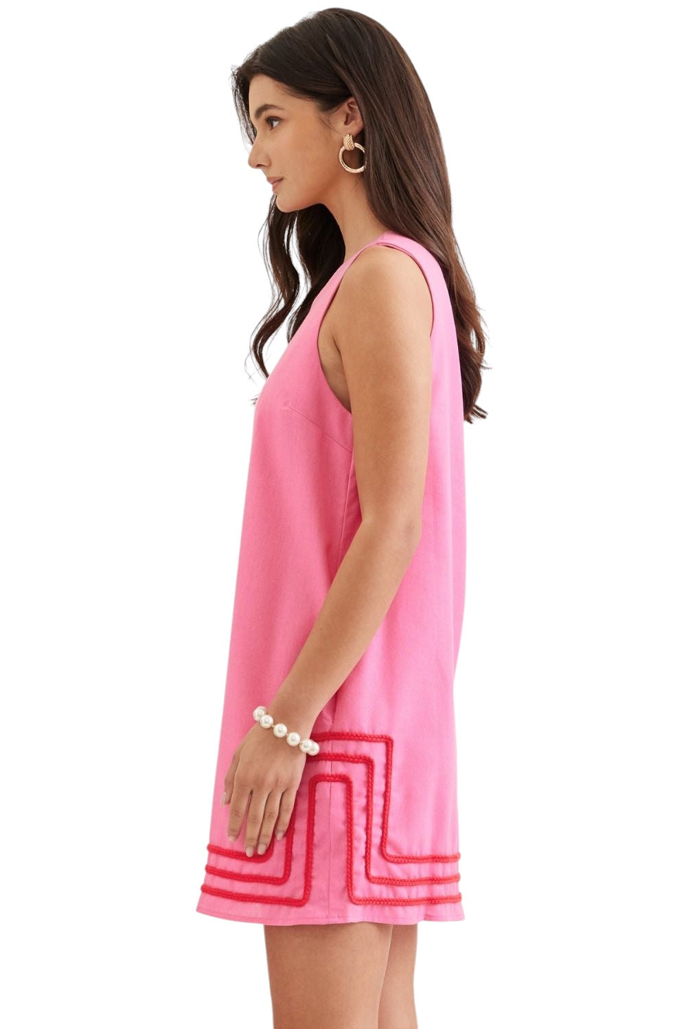 Fenwick Rope Trim Mini Dress