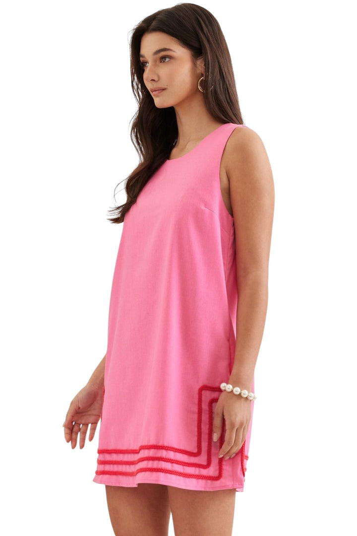 Fenwick Rope Trim Mini Dress
