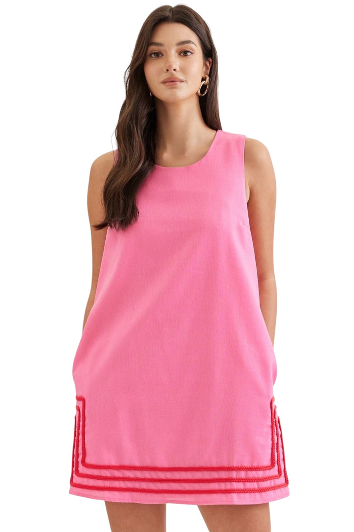 Fenwick Rope Trim Mini Dress
