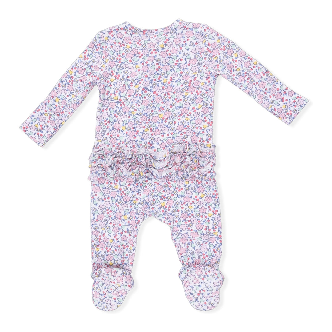 Elizabeth's Garden Ruffle 2 Way Zipper Footie