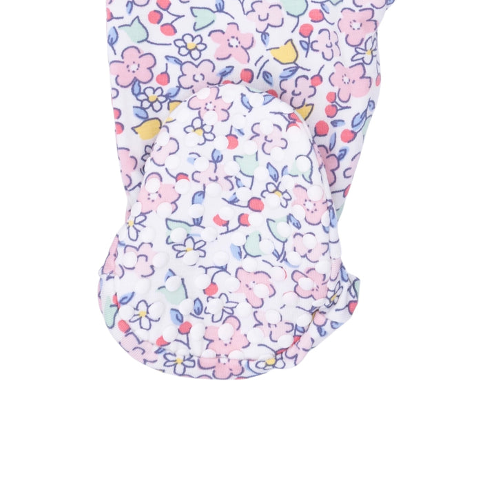 Elizabeth's Garden Ruffle 2 Way Zipper Footie