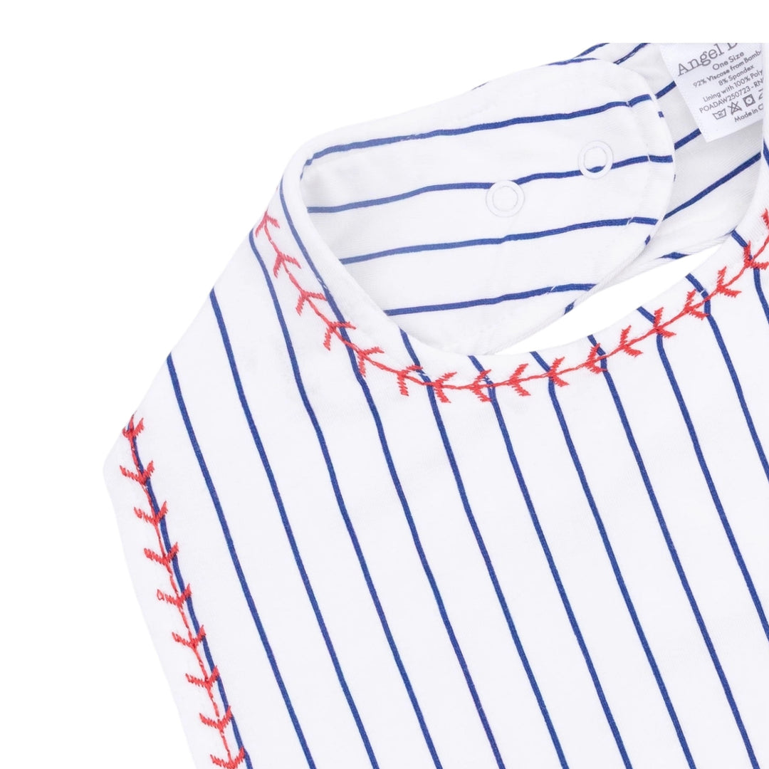 Baseball Stripe Feeding Bib