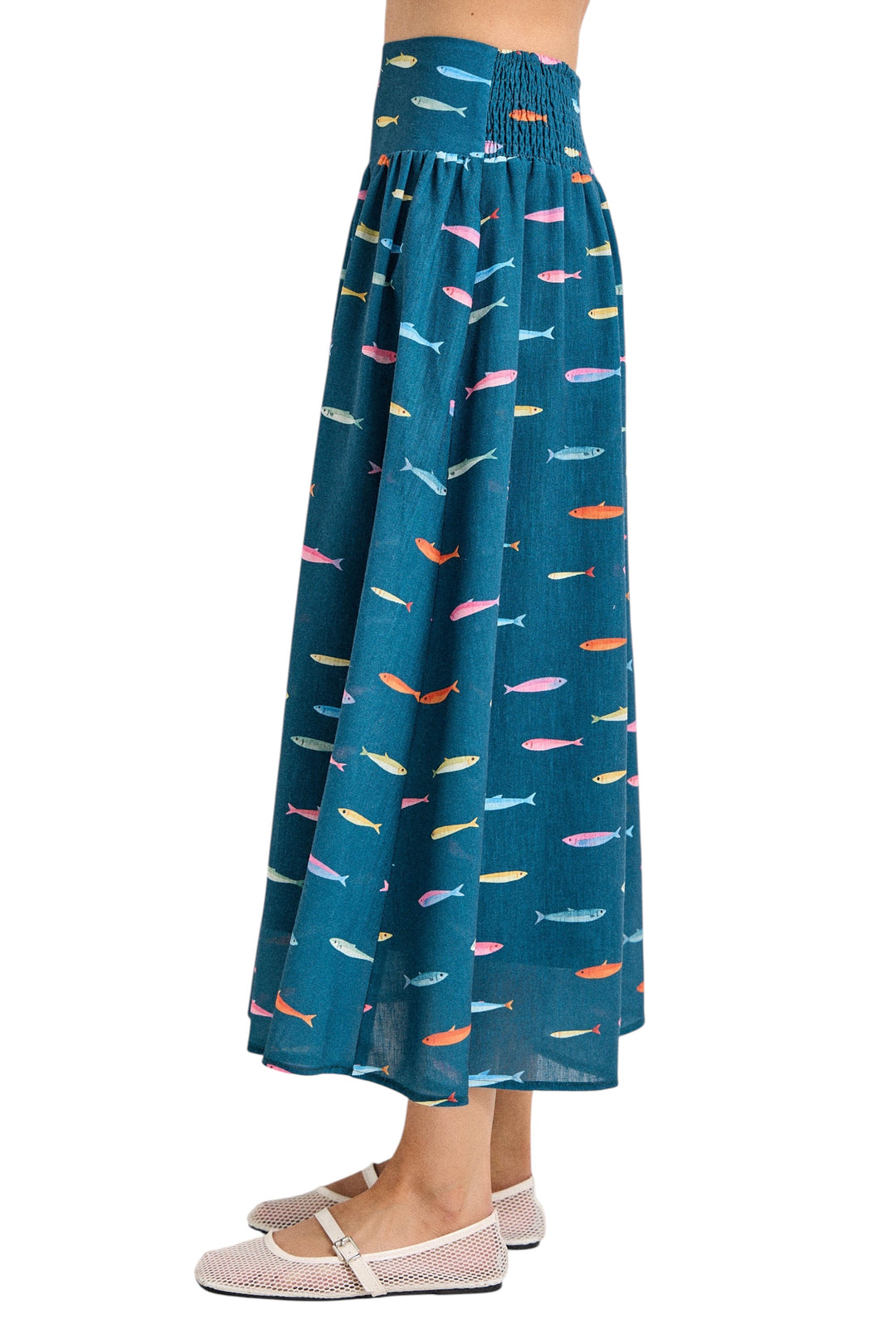 Harnett Printed Fish Skirt