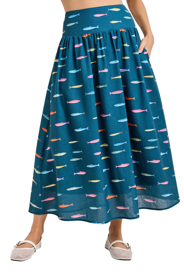 Harnett Printed Fish Skirt