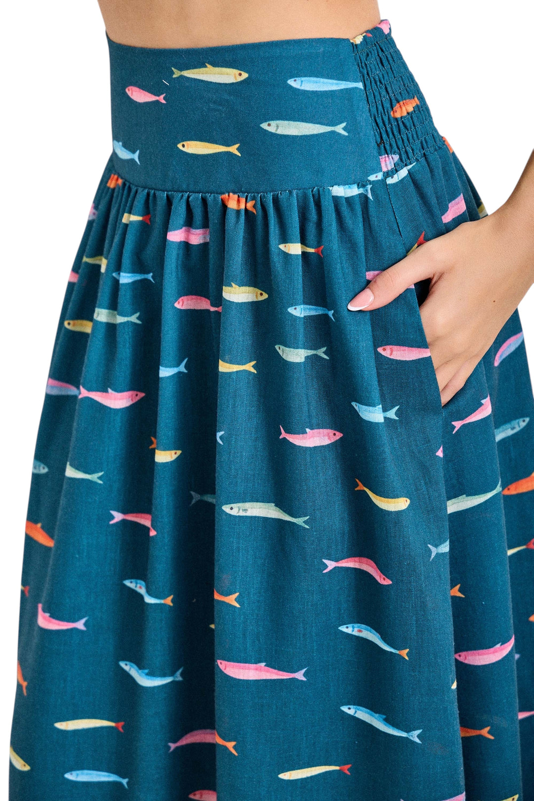 Harnett Printed Fish Skirt