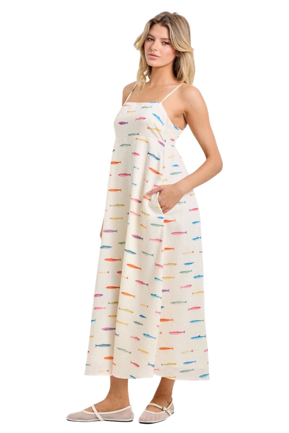 Corwin Fish Midi Dress