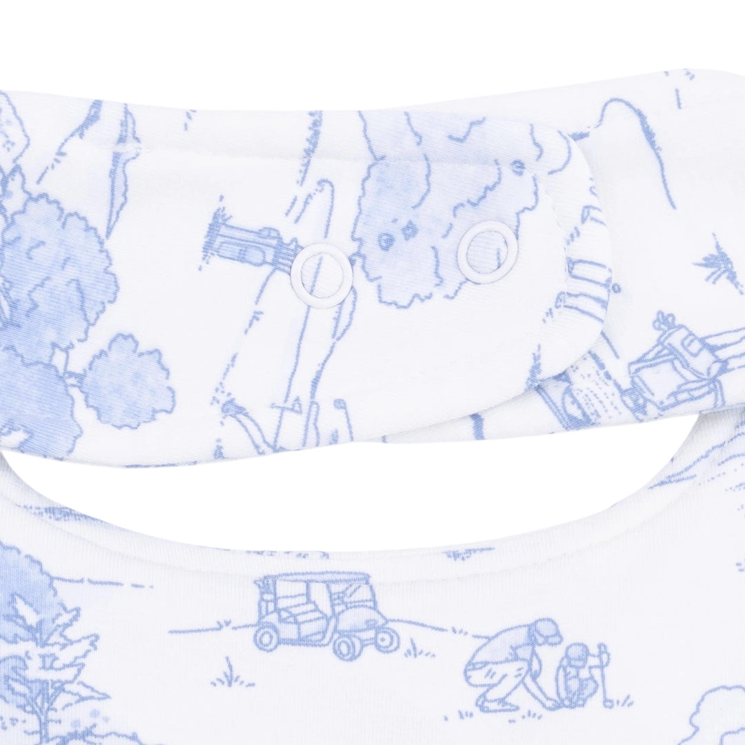 Golf Toile Feeding Bib