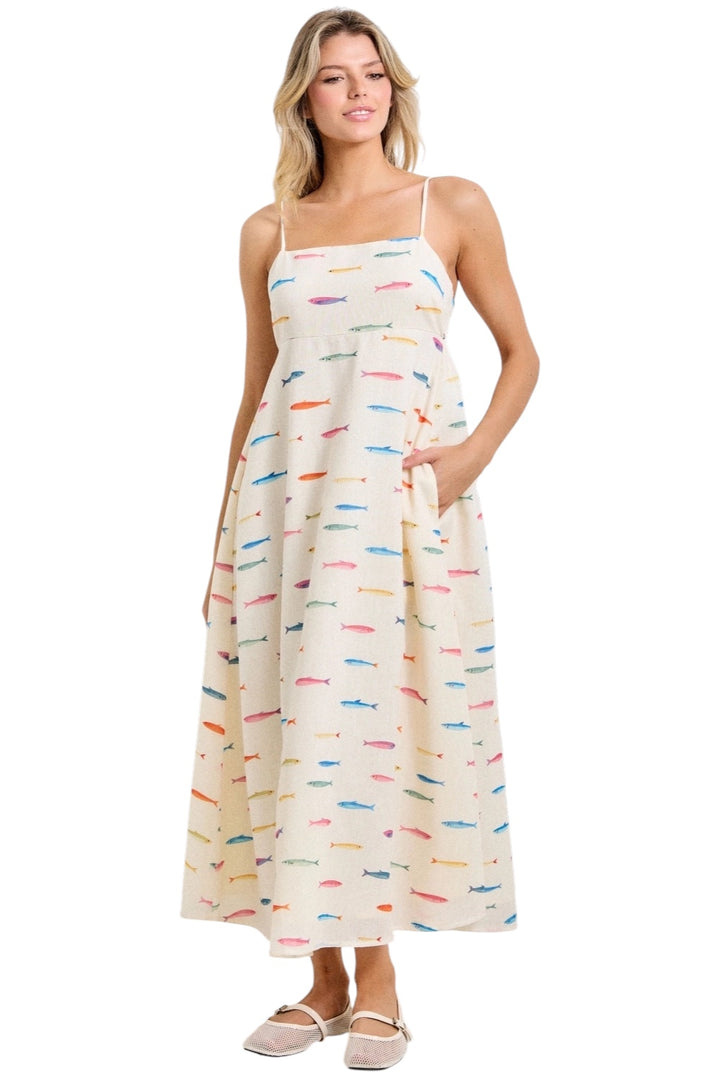 Corwin Fish Midi Dress