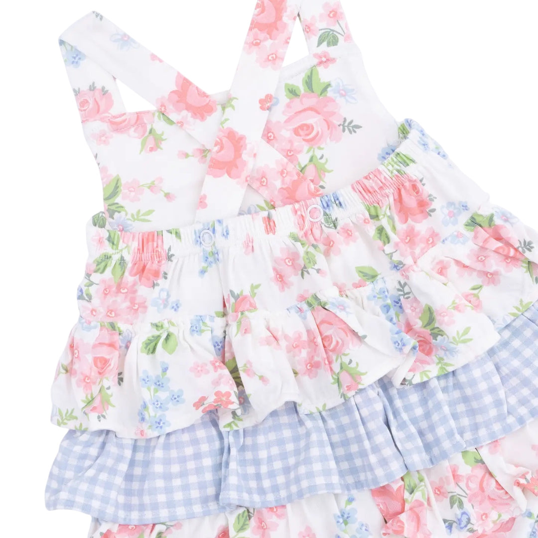 Cute Little Roses Ruffle Sunsuit
