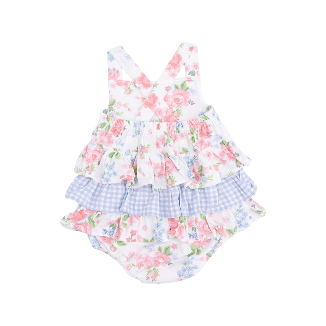 Cute Little Roses Ruffle Sunsuit