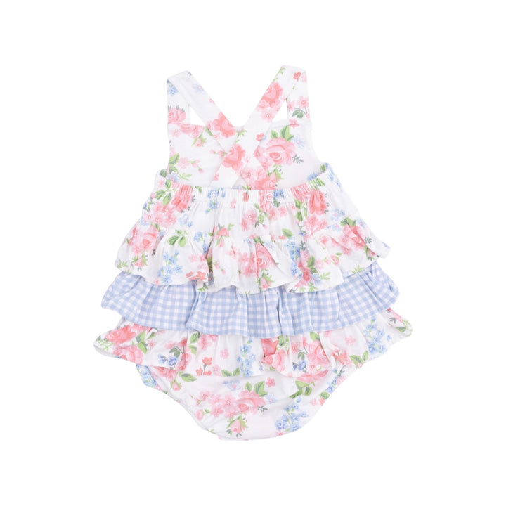 Cute Little Roses Ruffle Sunsuit