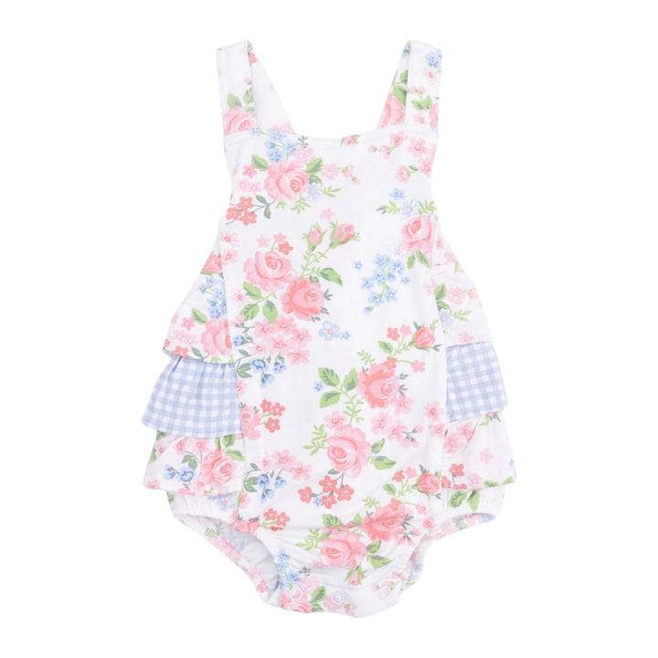 Cute Little Roses Ruffle Sunsuit