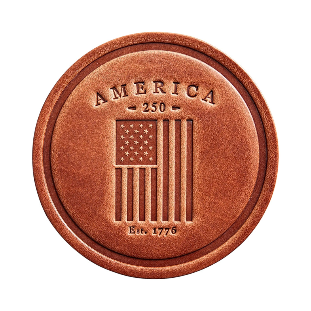 America 250 Leather Coaster